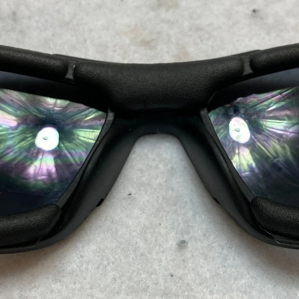 Choppers 8CP943 Biker Sunglasses Black Blue Padded Wrap Moto Goggles